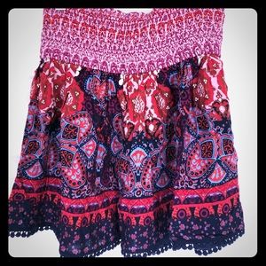 Hollister Smocked Boho Mini Skirt - Sz S